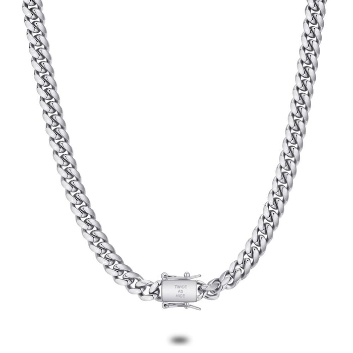 Stainless Steel Necklace, Gourmet Chain, 8 Mm