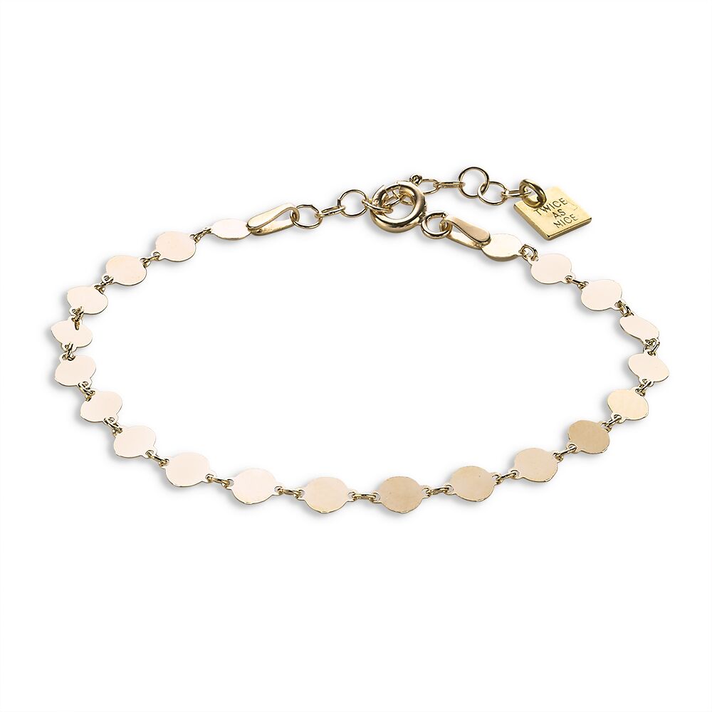 18Ct Gold Plated Bracelet, Small Rounds