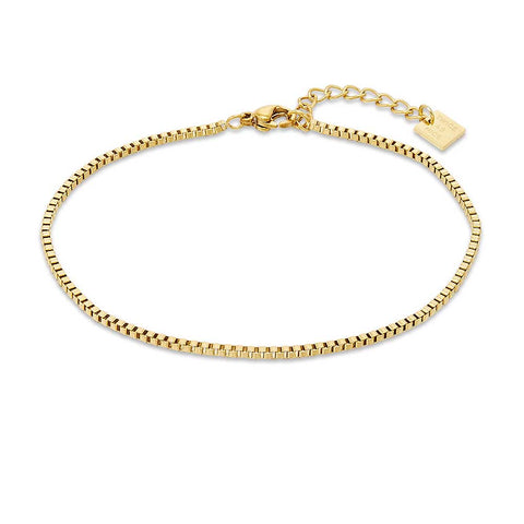 Gold Coloured Stainless Steel Bracelet, Venitian Chain 1,5 Mm