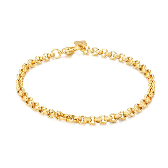 Gold Coloured Stainless Steel Bracelet, Forcat 4 Mm