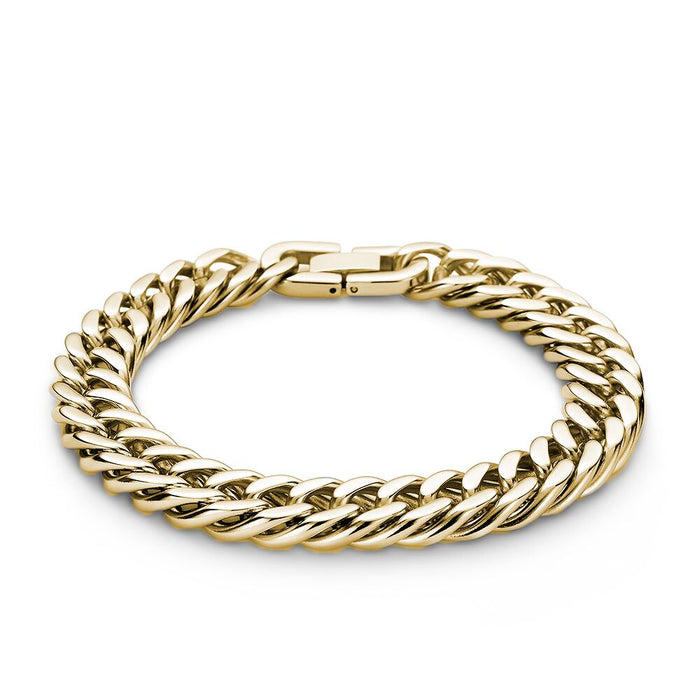Gold Coloured Stainless Steel Bracelet, Gourmet, 11 Mm