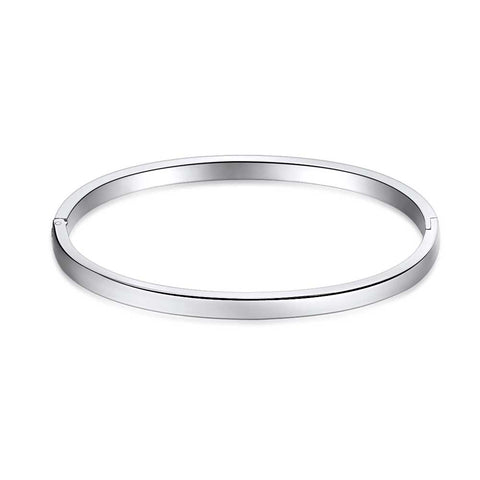 Stainless Steel Bracelet, Oval Bangle