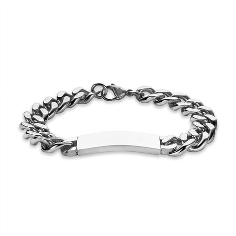 Stainless Steel Bracelet, Chain With Nameplate