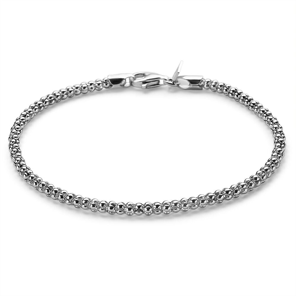 Silver Bracelet, Hollow Snake Chain