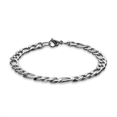 Stainless Steel Bracelet, Figaro Chain