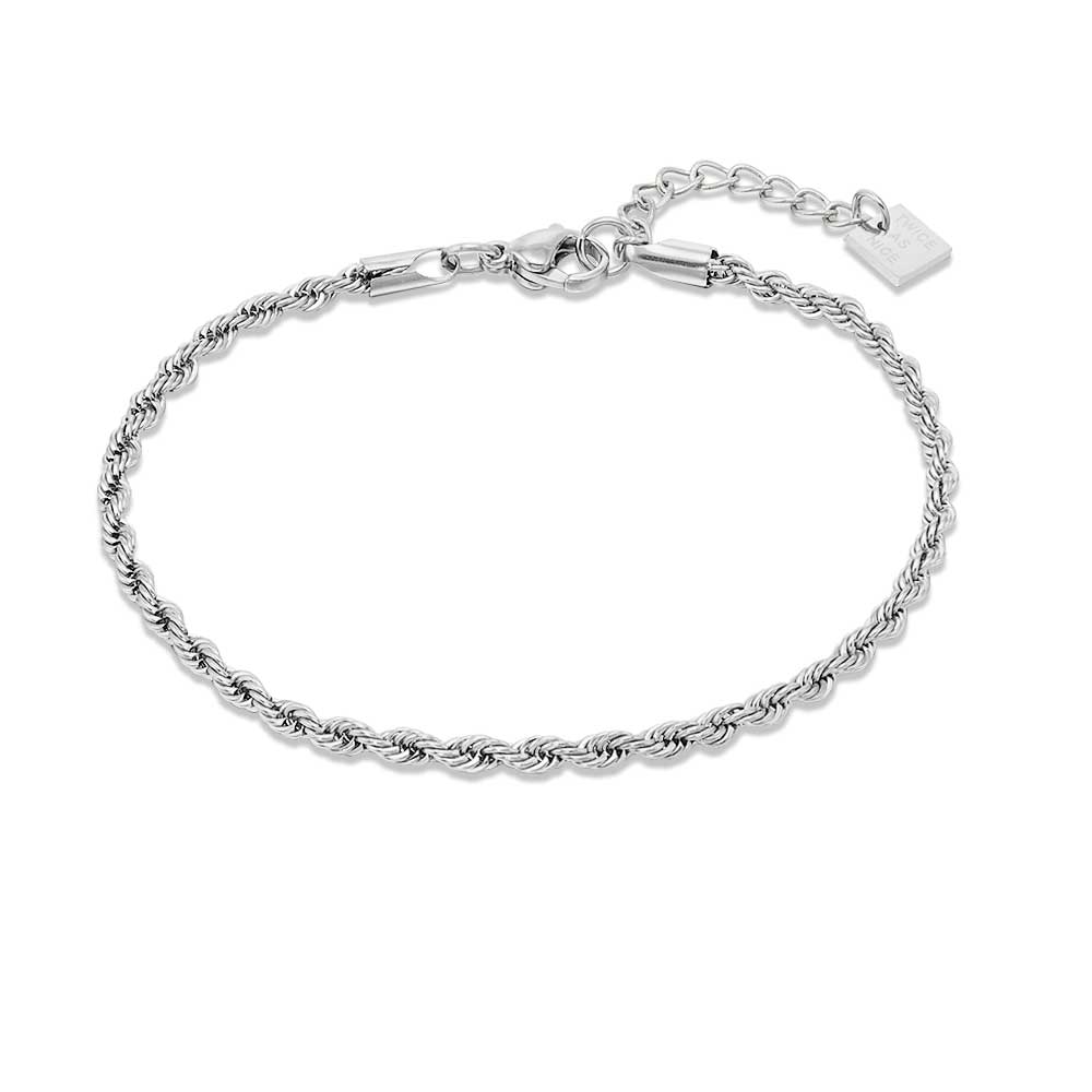 Stainless Steel Bracelet, Twisted Chain, 2,3 Mm