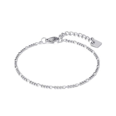 Stainless Steel Bracelet, Figaro 2 Mm