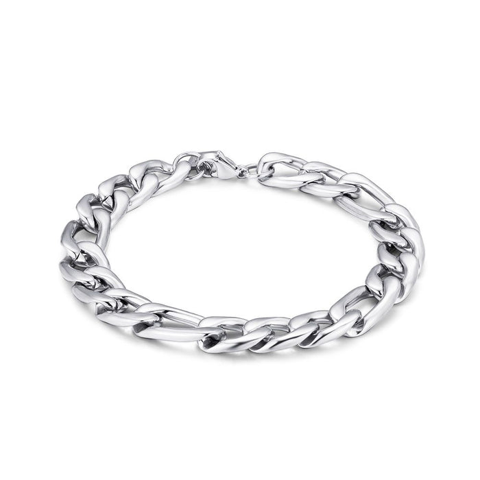 Stainless Steel Bracelet, Figaro 10 Mm