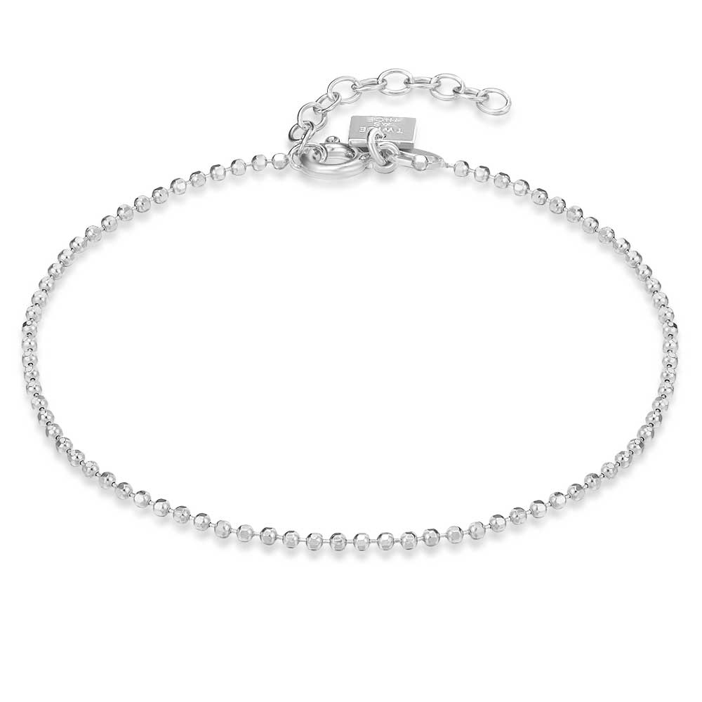 Silver Bracelet, Dots On Chain, 1.5 Mm