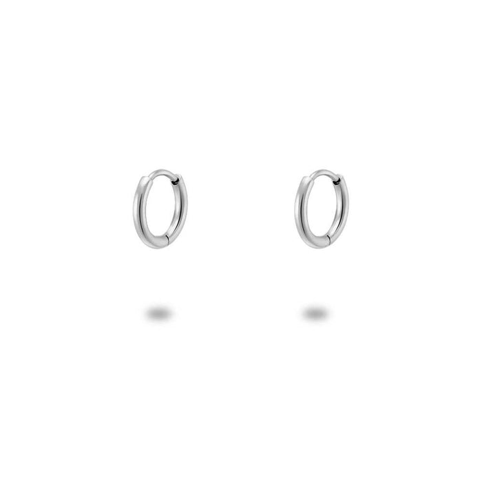 Stainless Steel Earrings, Mini Hoop Earrings, 9 Mm