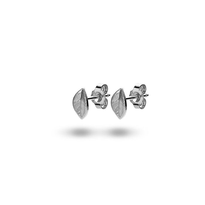 Silver Earrings, Small Leaf