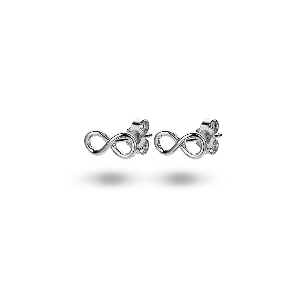 Silver Earrings, A 9 Mm Infinty Symbol