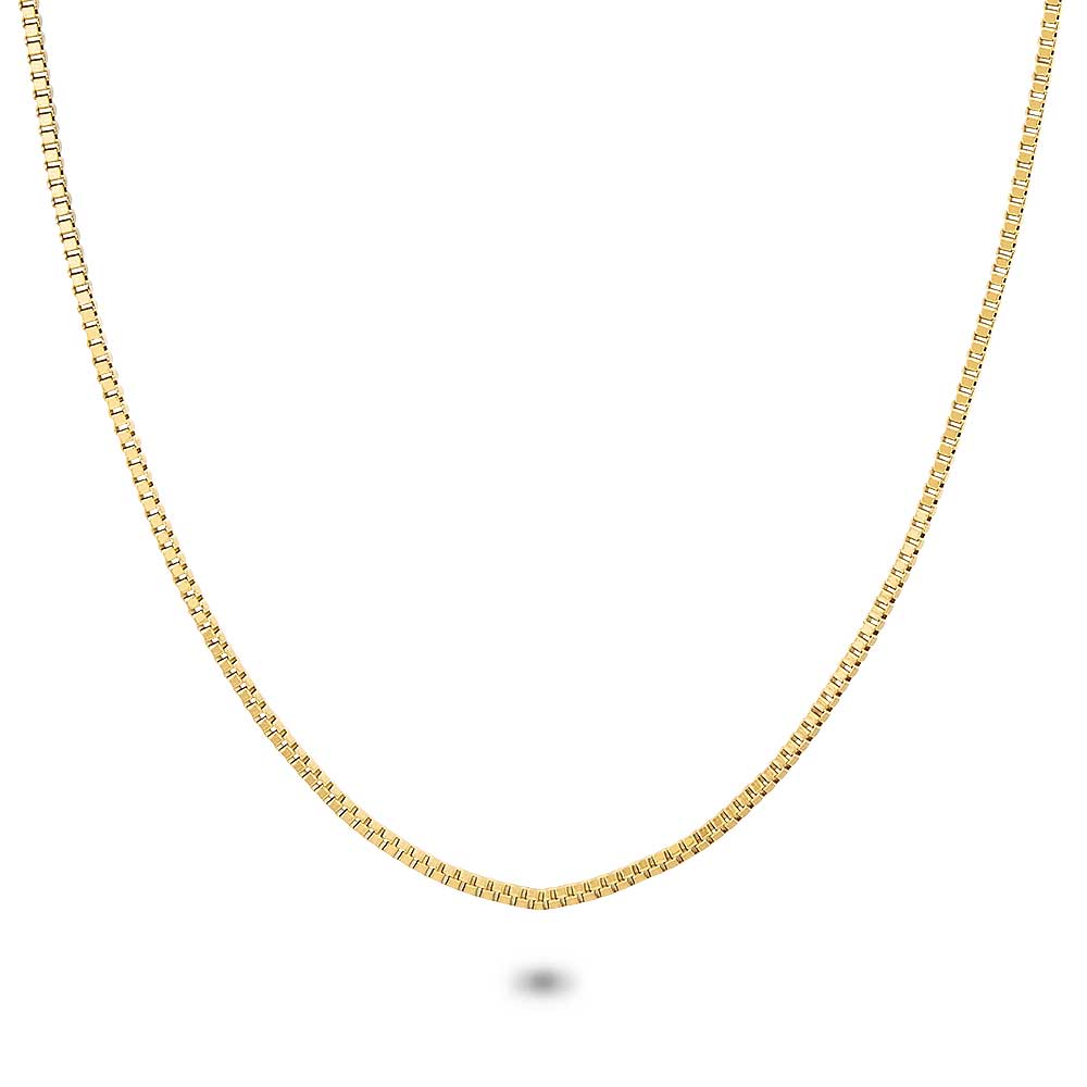 Gold Coloured Stainless Steel Necklace, Venitian Chain 1,5 Mm