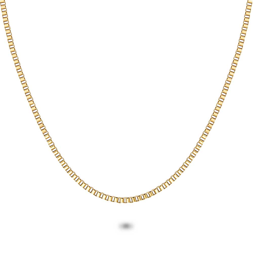 Gold Coloured Stainless Steel Necklace, Venitian Chain 2,5 Mm