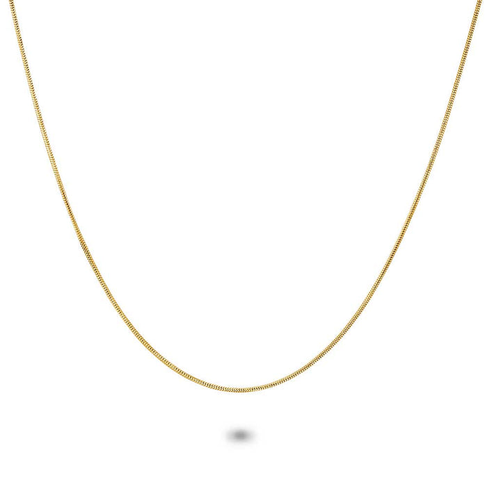 Gold Coloured Stainless Steel Necklace, Snake Chain 1,2 Mm
