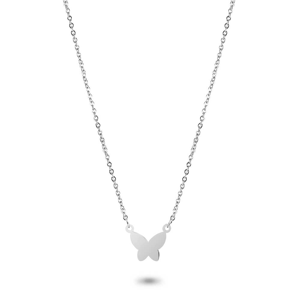 Stainless Steel Necklace, Butterfly