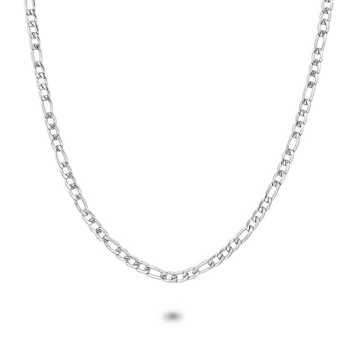 Stainless Steel Necklace, Figaro Chain 3 Mm