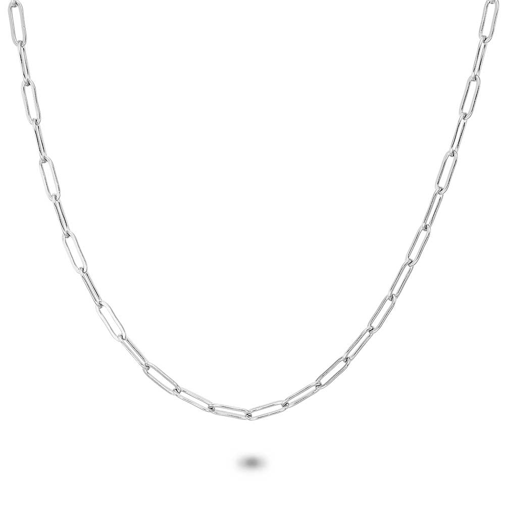 Stainless Steel Necklace, Oval Link Chain, 3 Mm