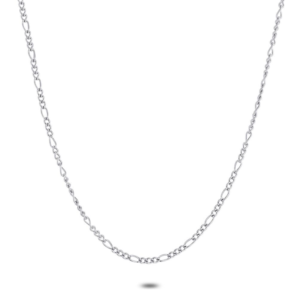 Stainless Steel Necklace, Figaro 2 Mm