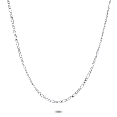 Stainless Steel Necklace, Figaro 2 Mm