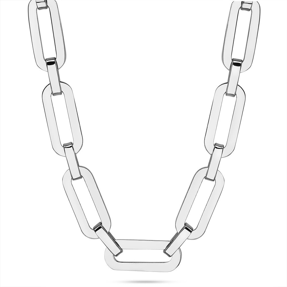 Stainless Steel Necklace, Ovals