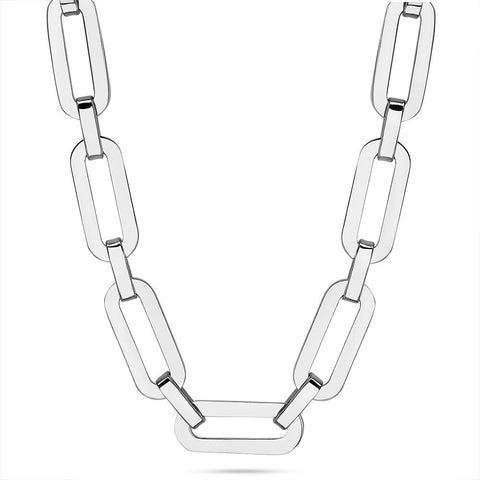 Stainless Steel Necklace, Ovals