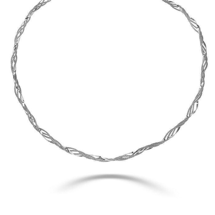 Silver Necklace, Braided