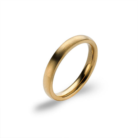 Matte Gold-Coloured Stainless Steel Ring