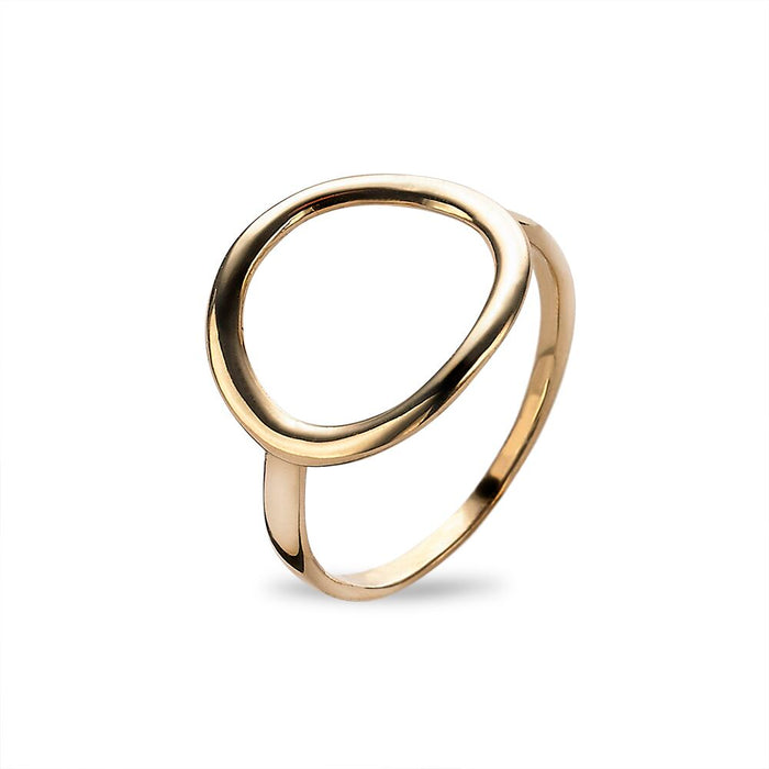 18Ct Gold Plated Ring, Open Oval