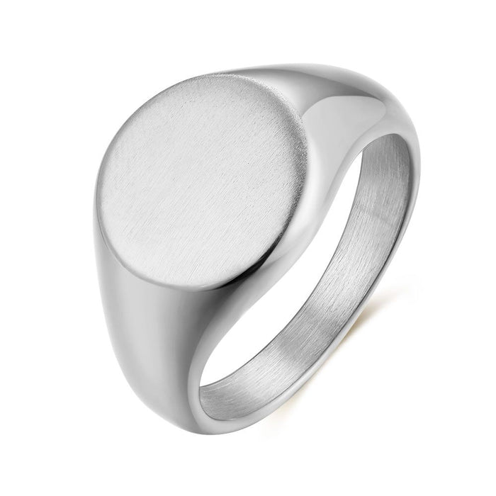Stainless Steel Ring, Signet Ring, Mat