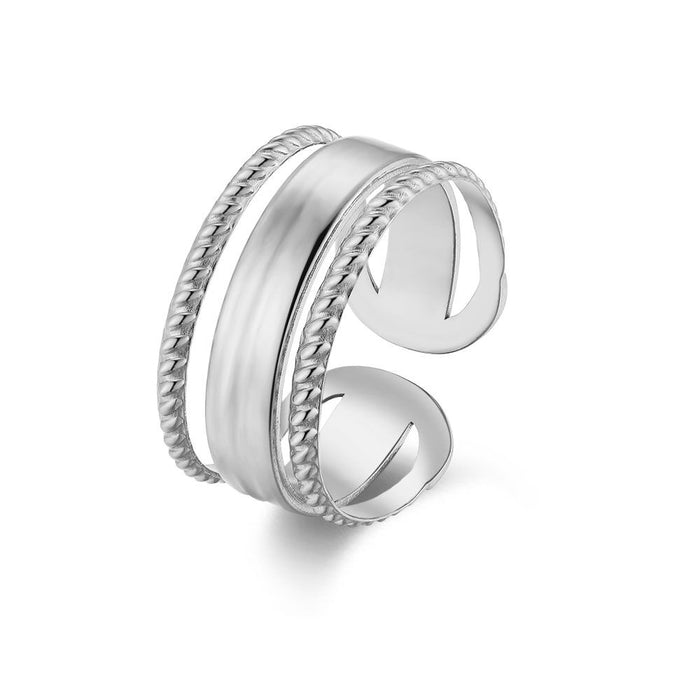 Stainless Steel Ring, 3 Rows