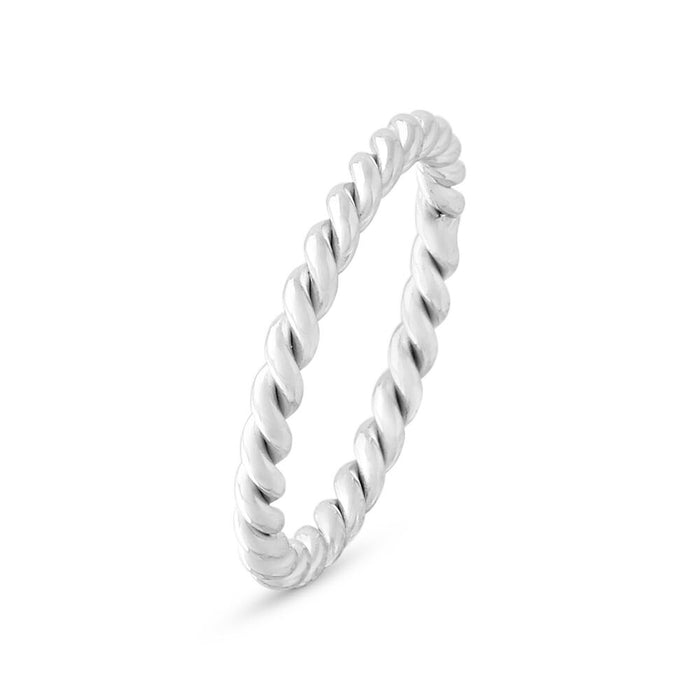 Stainless Steel Ring, Twisted, 2.5 Mm