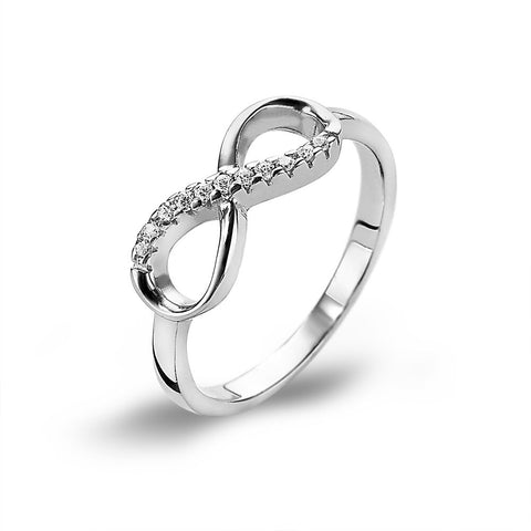 Silver Ring, Infinity Sign With Zirconia