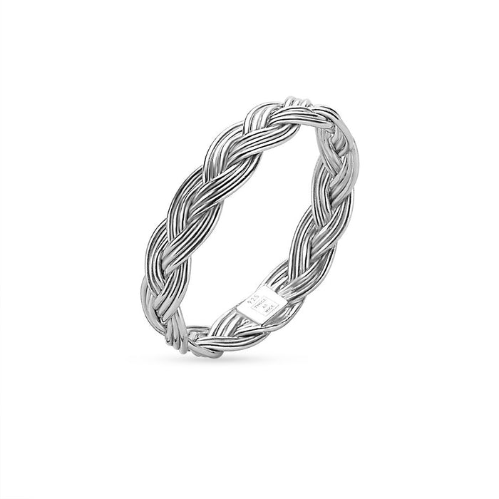 Silver Ring, 3 Braided Rows