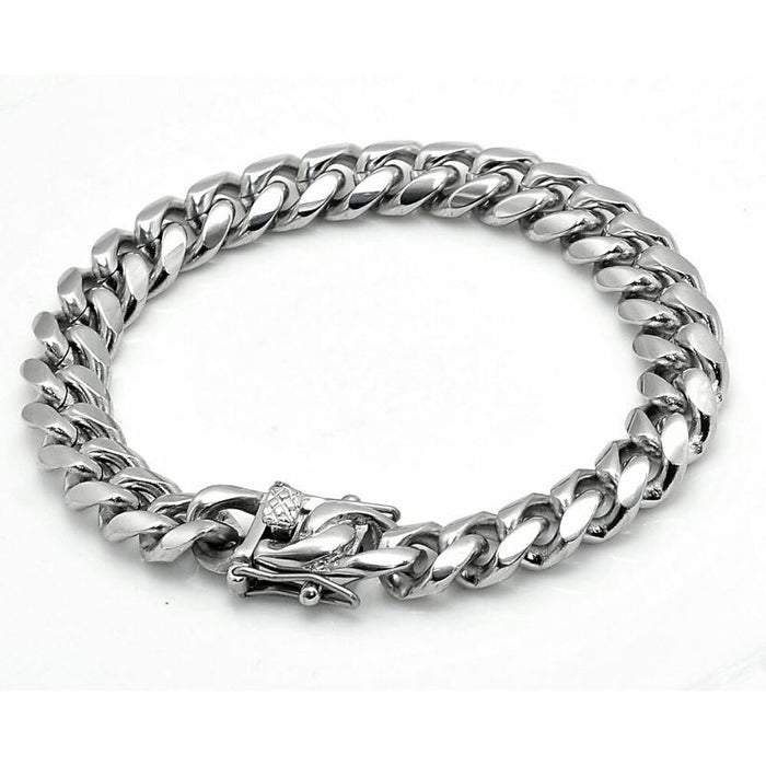Stainless Steel Bracelet, Gourmet Chain, 10 Mm