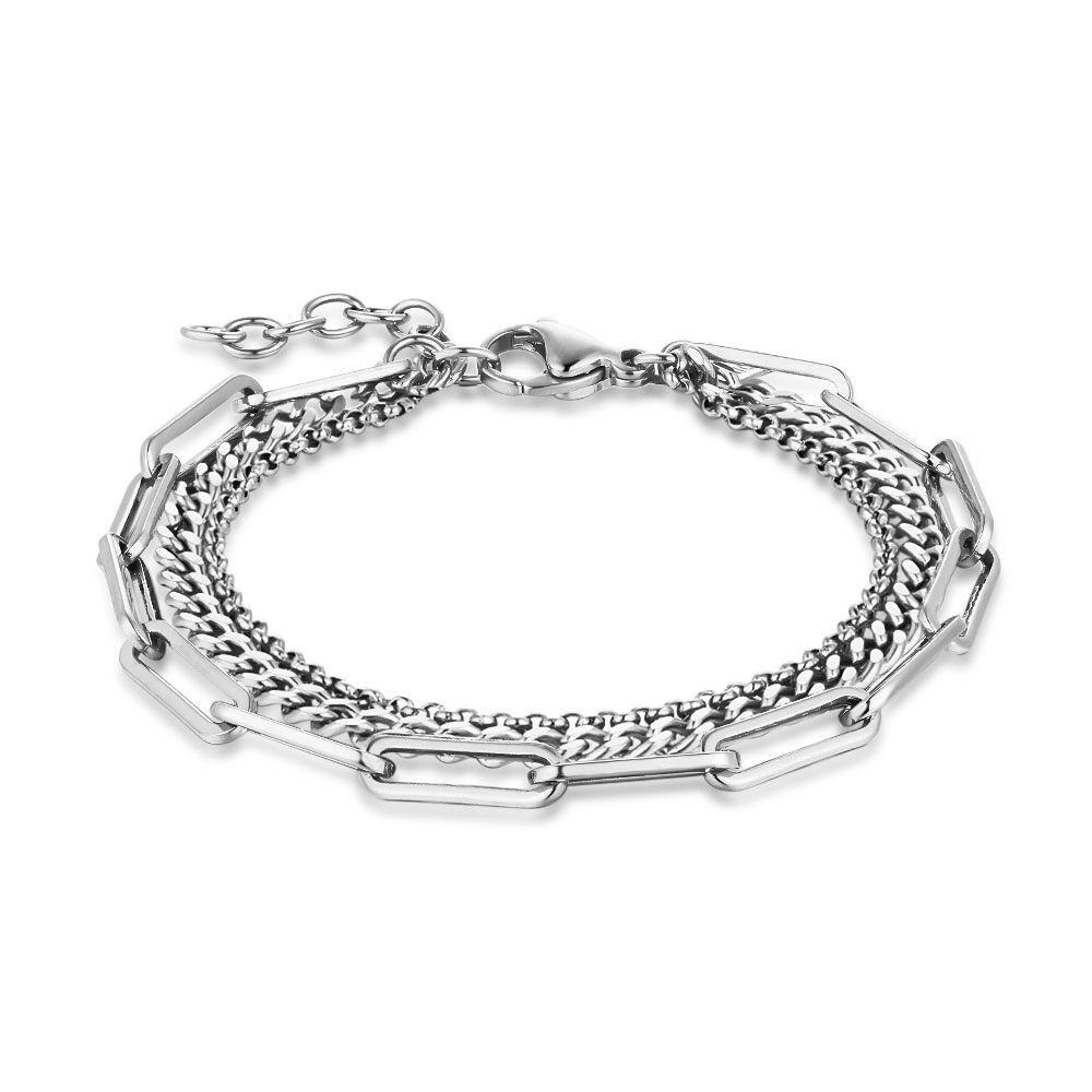 Stainless Steel Bracelet, 3 Different Chains