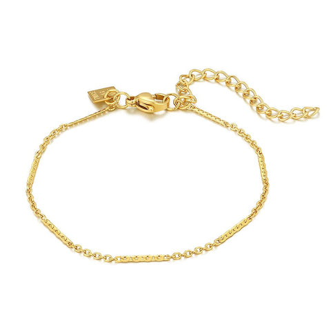Gold Coloured Stainless Steel Bracelet, 2 Different Chains