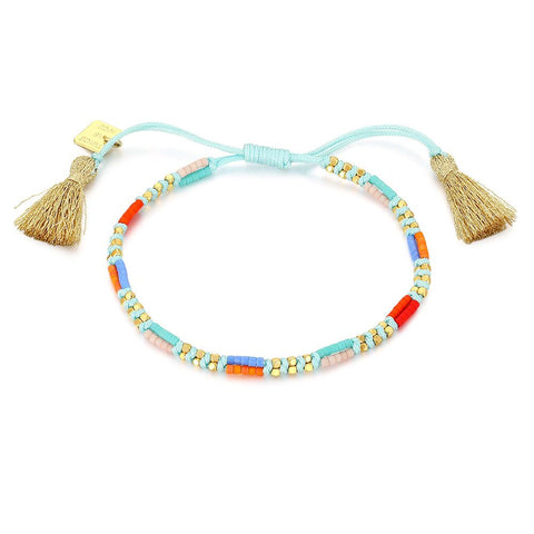 High Fashion Bracelet, Multicoloured Miyuki Beads, 2 Floches