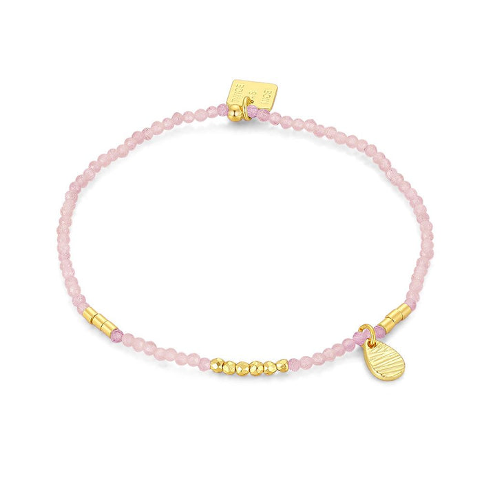 High Fashion Bracelet, Droplet, Pink Stones