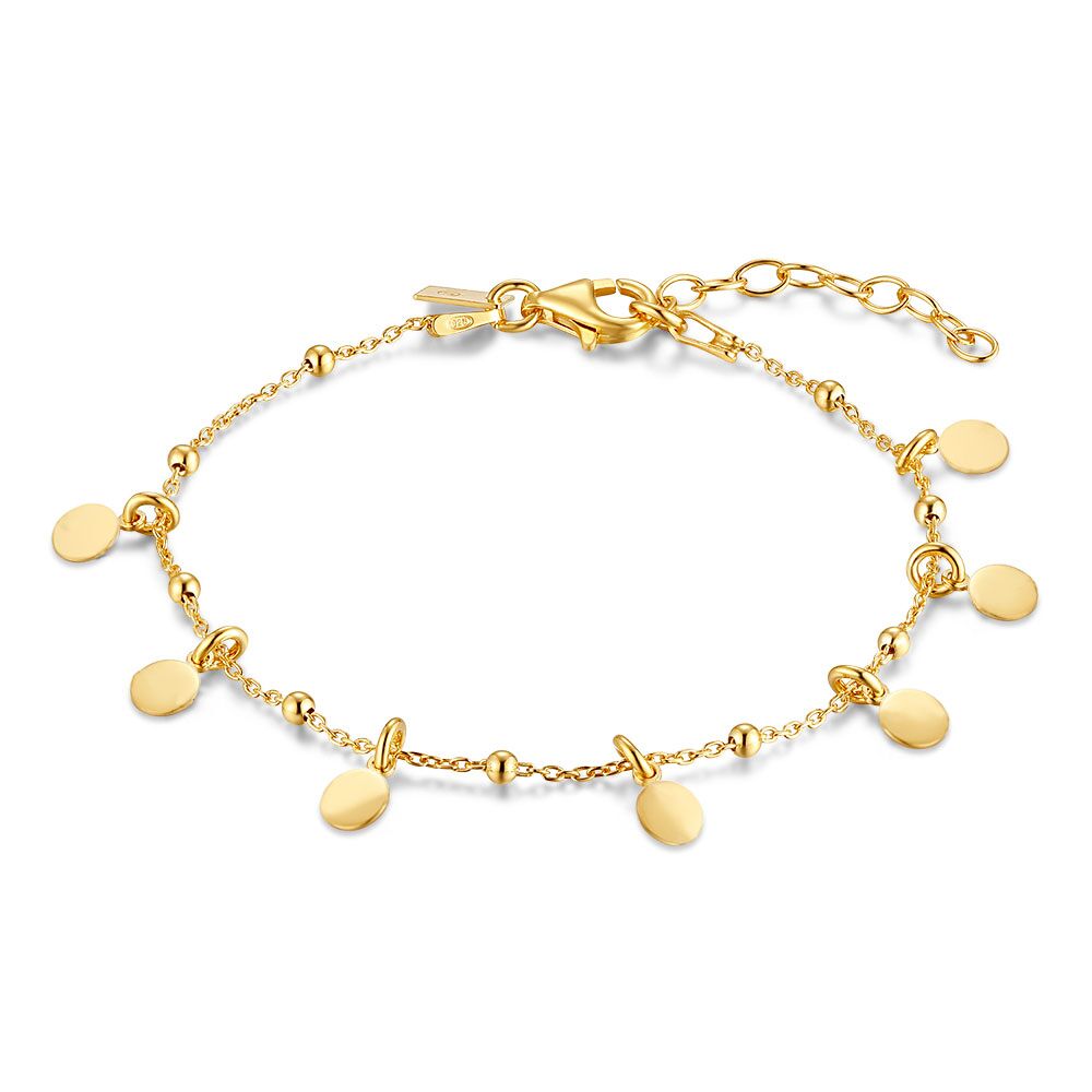 18Ct Gold Plated Silver Bracelet, 7 Rounds
