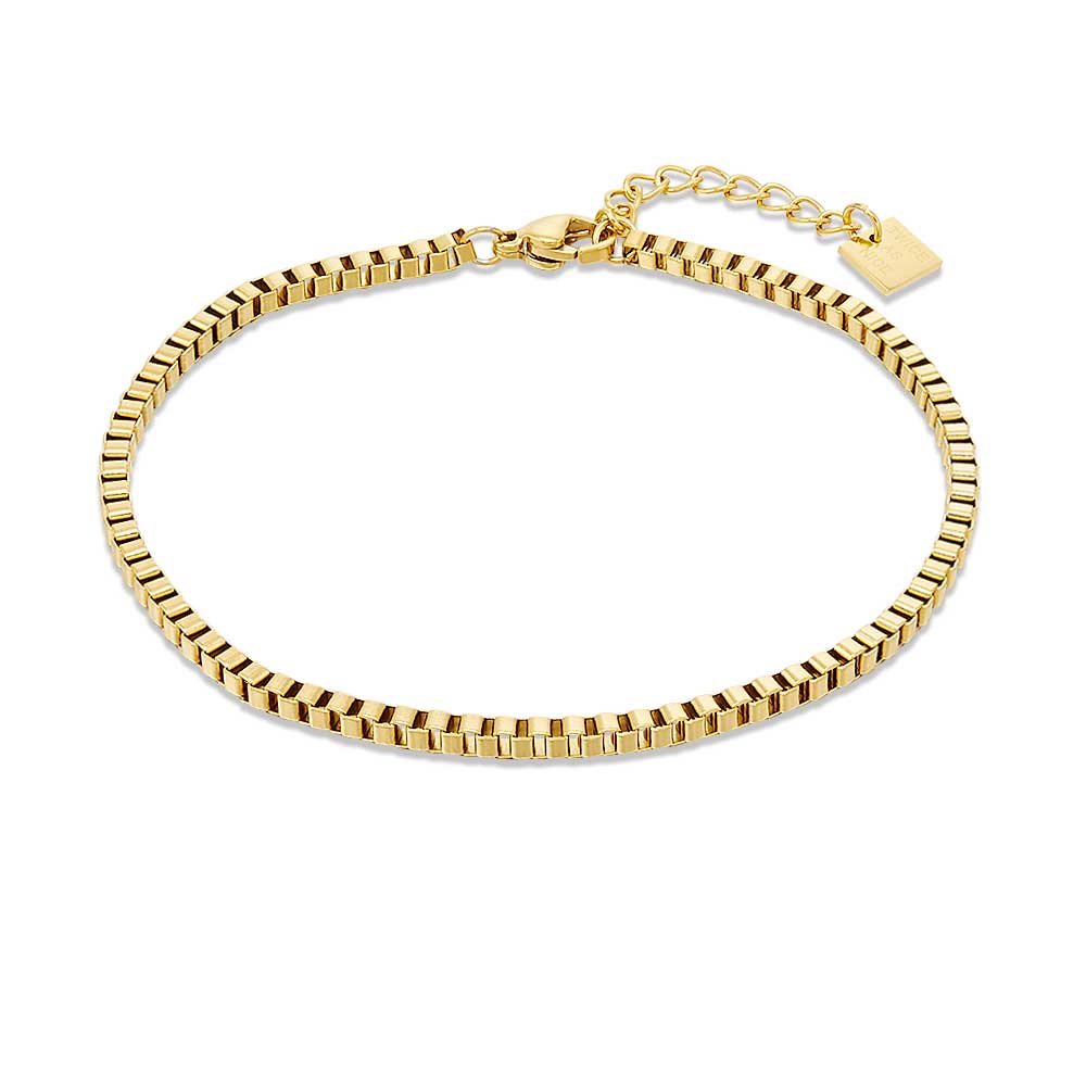 Gold Coloured Stainless Steel Bracelet, Venitian Chain 2,5 Mm