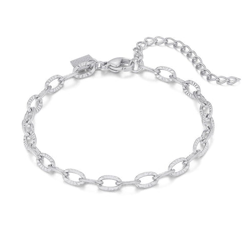 Stainless Steel Bracelet, Chiselled Links