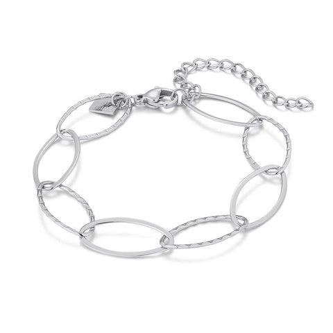 Stainless Steel Bracelet, Open Ovals