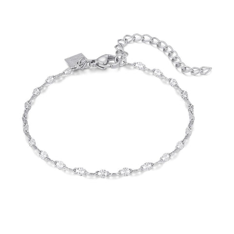 Stainless Steel Bracelet, Small Ovals
