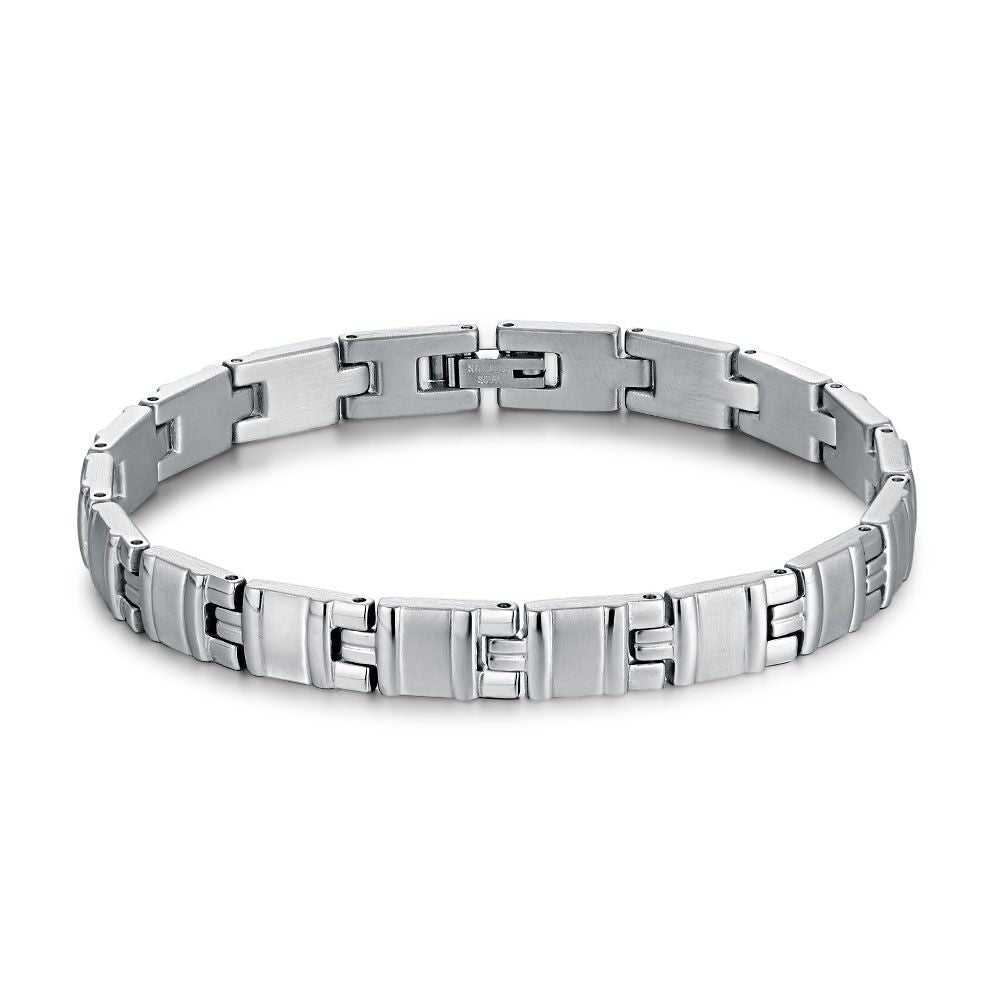 Stainless Steel Bracelet, Rectangular Links