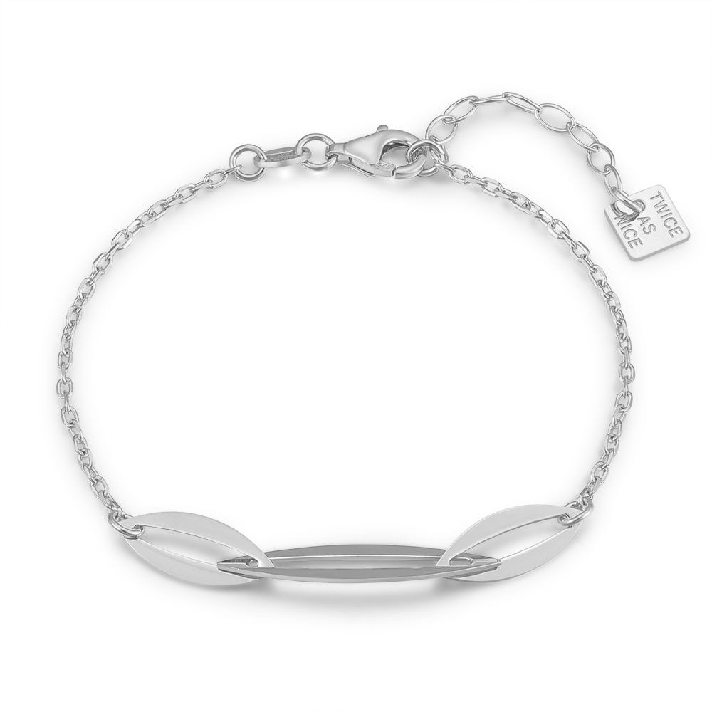 Silver Bracelet, 3 Open Elipses