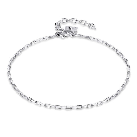 Silver Bracelet, Rectangular Links