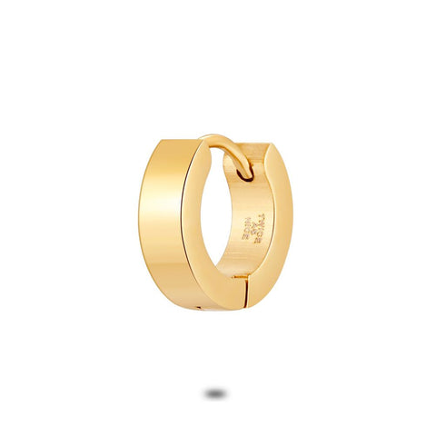 Earring Per Piece In Gold-Coloured Stainless Steel, 4 Mm Hoop