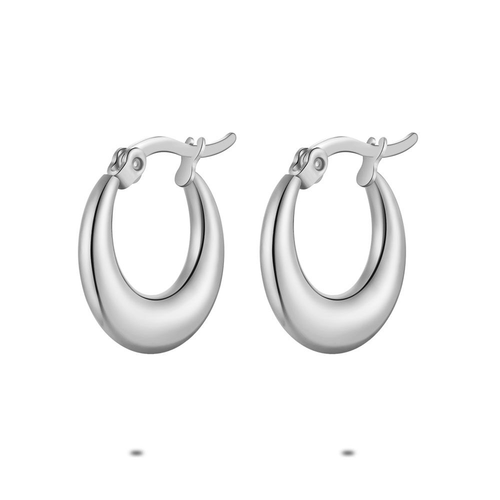 Stainless Steel Earrings, Hoop Earrings, 18 Mm