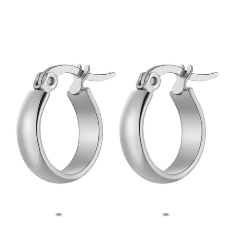 Stainless Steel Earrings, Hoop Earrings, 15 Mm